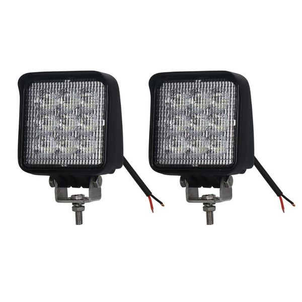 

car headlights 2pcs 27w headlight with visor waterproof auxiliary work light day running lamp spotlight for off-road vehicle trucks