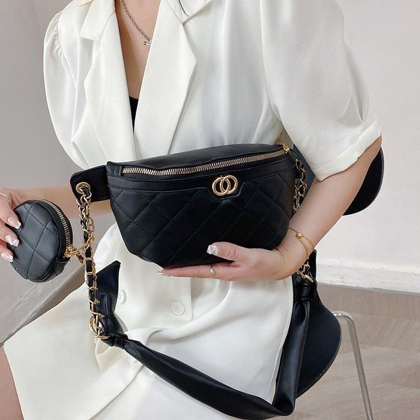 

waist bags women crossbody bag pu leather wide strap casual chest luxury purse ladys satchels fashion
