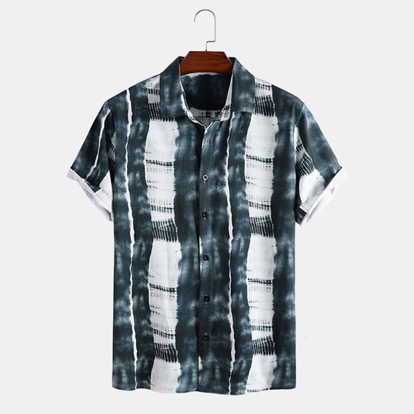 

new 2020 short sleeve fashion casual printed men's shirt, White;black
