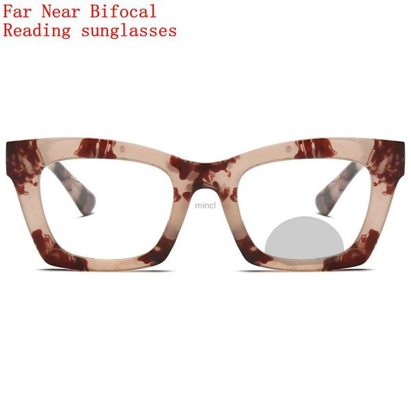 

sunglasses men women bifocal reading glasses outdoor pochromic far near magnification presbyopic square full frame diopter nx, White;black
