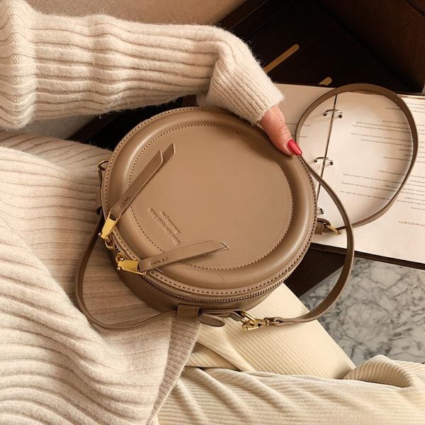 

y&y french niche design handbag simple small round bag women one-shoulder messenger bag designer bags circular casual handbags