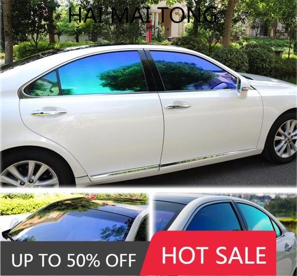 

car sunshade 80x500cm blue&green tint vlt 55% privacy window tinting film auto house sticker nano anti-uv foils