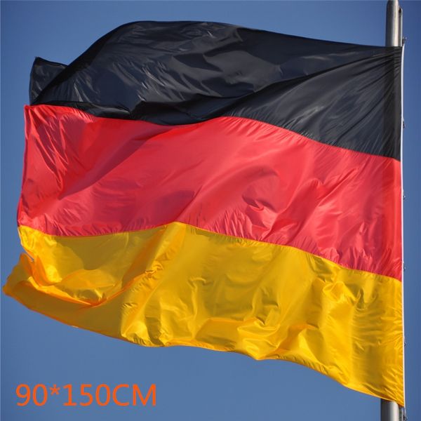 

90*150cm Germany Polyster Painted Flag Classic Red Black Yellow Bar Classroom Decoration Pendant 3x5ft National Flags Banner