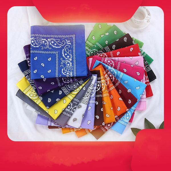 Venda quente 12pcs DIY Handmade Graffiti algodão colorido lenços multi cor designer de moda 30 * 30cm guardanapos ao ar livre impresso headscarf