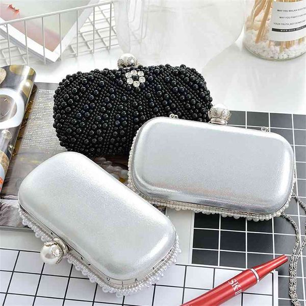 

new sweet lady style pearl inlaid diamond banquet hand dress bag