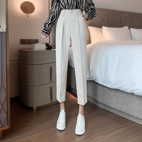 

women's pants & capris casual for women 2021 autumn high waist 9, Black;white