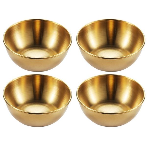 

dishes & plates 4pcs appetizer serving tray stainless steel sauce spice dish