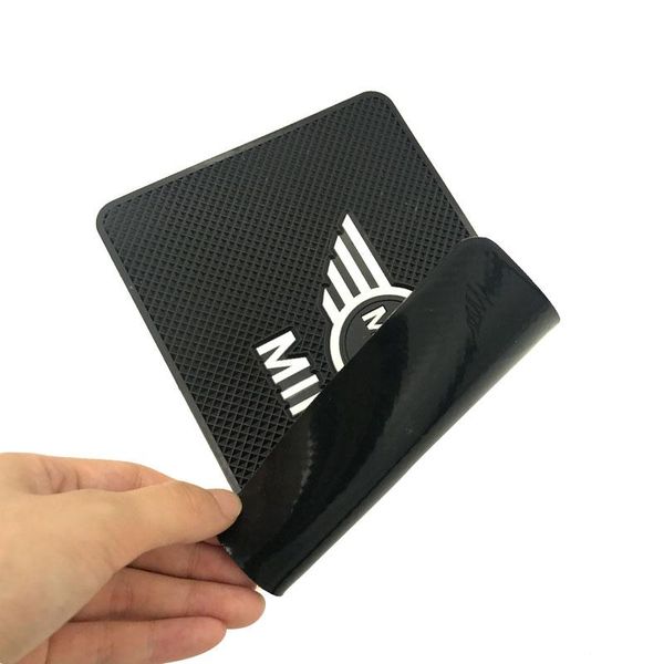 

anti-slip mats car logo anti slip mat gps phone holder non-slip pad for mini cooper s countryman r series styling