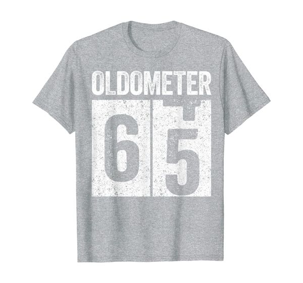 

oldometer 65 t-shirt 65th birthday gift shirt t-shirt, White;black