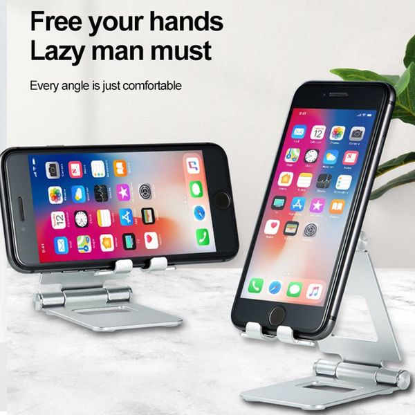 

cell phone mounts & holders 2021 tablet stand adjustable foldable holder for ipad 7.9 9.7 aluminium alloy deskmini