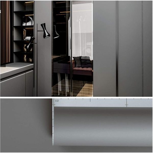 

wallpapers self adhesive wallpaper, dark gray film, peel and stick removable for wall, shelf covering, table, door, living room