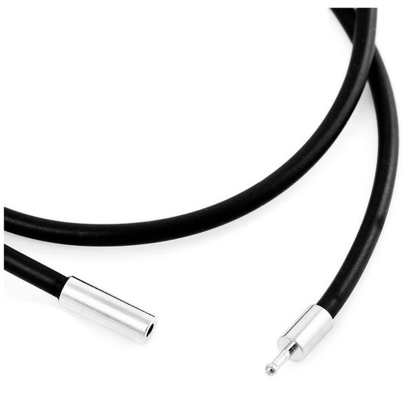 

chains 2mm width skin rope necklace alloy chain black silver man