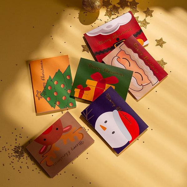 

greeting cards christmas card hand-painted small cute cartoon illustration