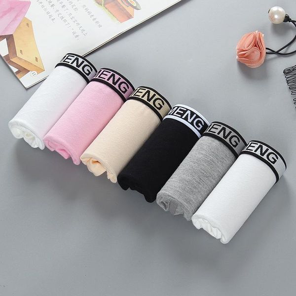 

6pc/lot girls cotton colorful briefs panties letter teens teenage underwear puberty 8-14years old young adolescente, Camo