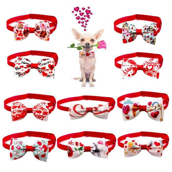 

dog collars & leashes valentine's day pet love cupid cat bow tie couple accessories for grooming products supplies,