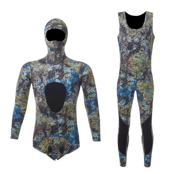 

swim wear 1.5mm neoprene two pieces jackets pants spearfishing diving suit scuba long sleeve snorkeling jump surfing wetsuits