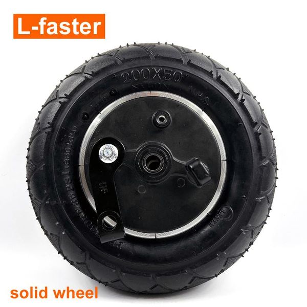 

8 inch solid wheel with drum brake 200x50 non-pneumatic wheel with mechanical brake scooter run stability control run-flat tire