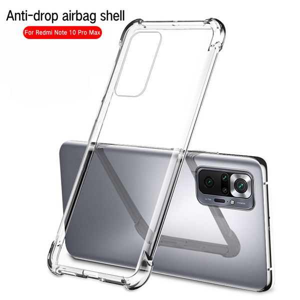 Trasparente per Xiaomi Redmi Note 10 Pro Max Custodia Soft Gel Skin Clear Xiaomi 10s Redmi Note 10s K40 Pro Plus Cover in silicone