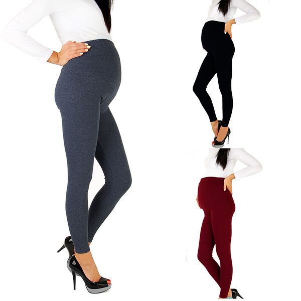 Leggings di maternità Vestiti caldi Leggings skinny sottili elastici Pantaloni di gravidanza Cotone morbido caldo per le donne incinte 20220228 Q2