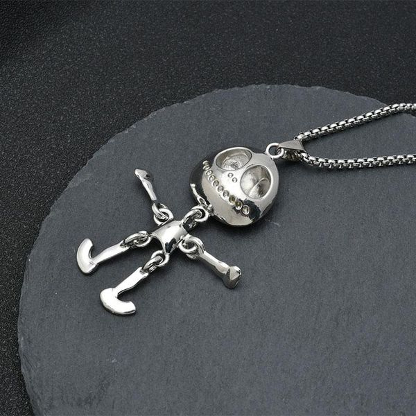 Кулон ожерелья XiaoboAcc Пара ожерелье Корейский мода из нержавеющей стали иностранца шеи украшения