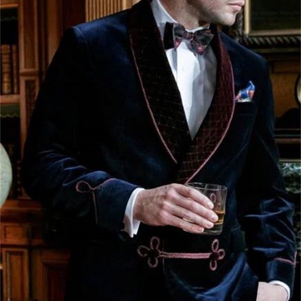 

men's suits & blazers dark blue velvet smoking jackets burgundy shawl lapel formal tuxedos loose vintage retro dinner party prom s, White;black
