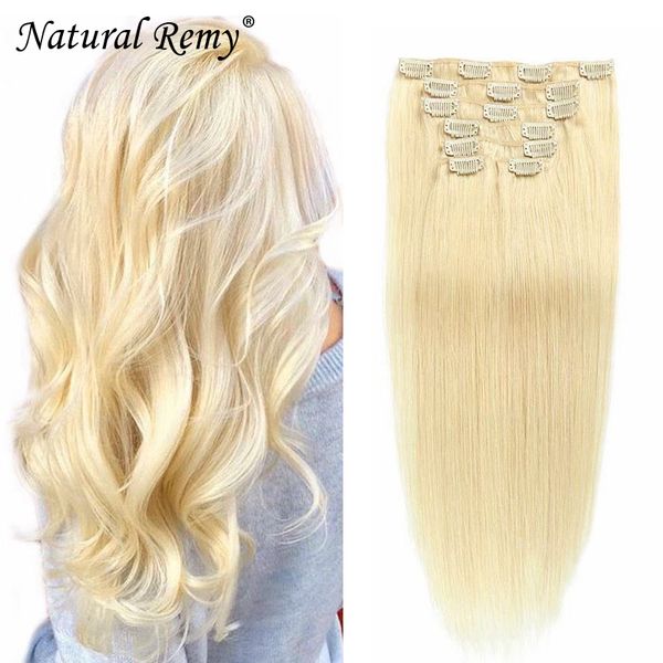 

clip in human hair extensions 1#1b#2#4#27#613# 14-26inch 100-160g, Black;brown