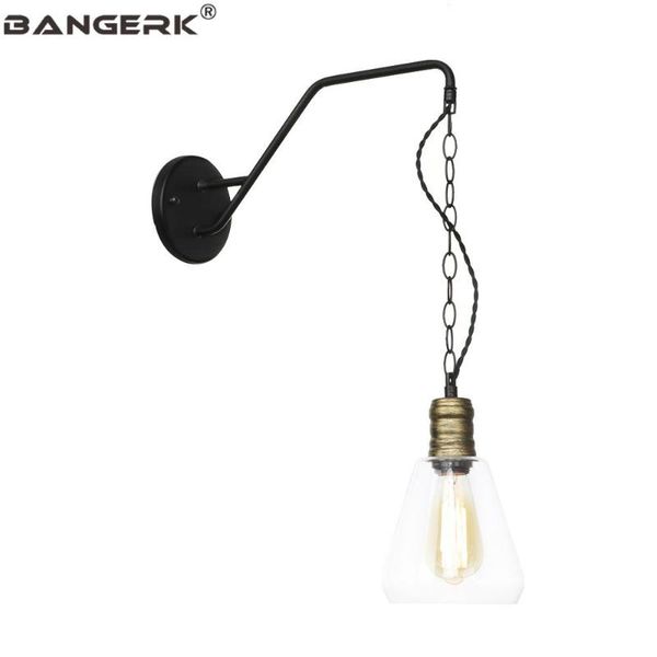 

loft decor vintage wall light iron glass antique led wall sconce lamps edison bedside lamp fixtures home lighting wandlamp
