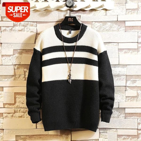 

2021 new sweaters men's black long sleeves autumn spring pullover knitted o-neck plus oversize 5xl #8h3x, White;black