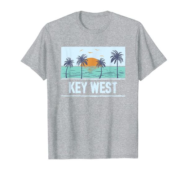 

Retro Key West Florida Tropical Sunset Beach Vacation T-Shirt, Mainly pictures