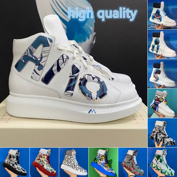 

casual platform shoes women men shoe leather sneakers original box size:34-46 lace up comfort pretty buckskin tail trainers skateboarding wa, Black