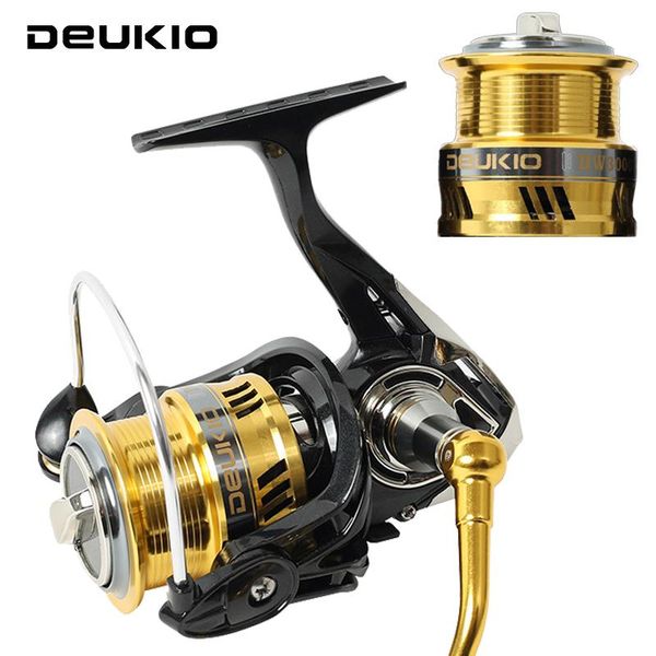 

deukio fishing reel 5+1bb water resistance spinning reel spool 2000/3000 gear ratio high speed spinning carp saltwater