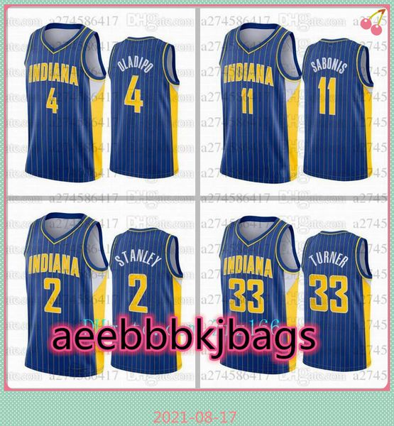 

men basketball jersey4 victor oladipo 11 sabonis 2020-21 blue city jerseys, Black;red