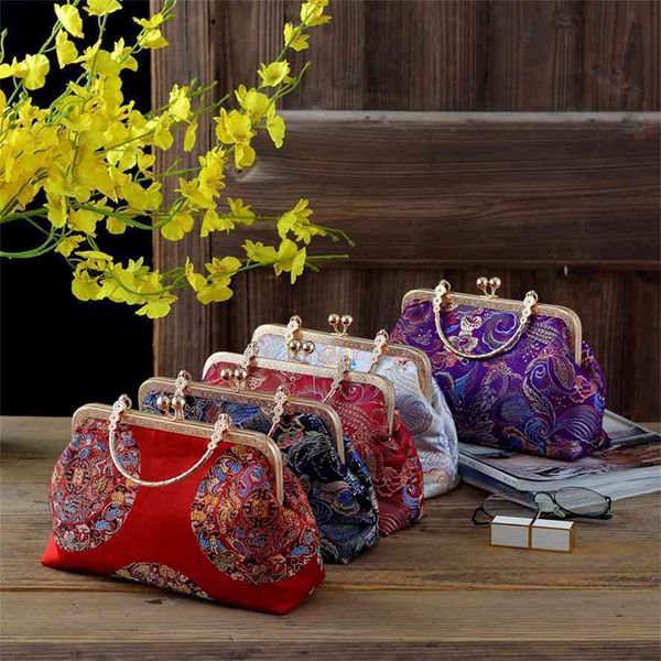 

style brocade texture embroidery hanfu handbag cheongsam new year bag
