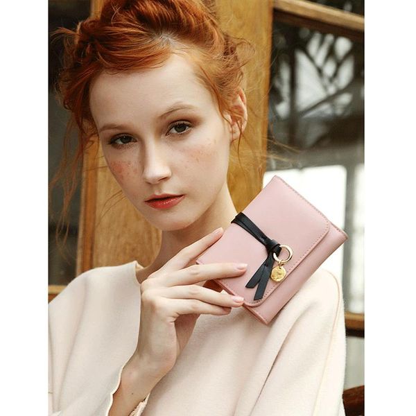 

wallets small wallet genuine leather 2021 simple short women fashion fresh bag purse, Red;black