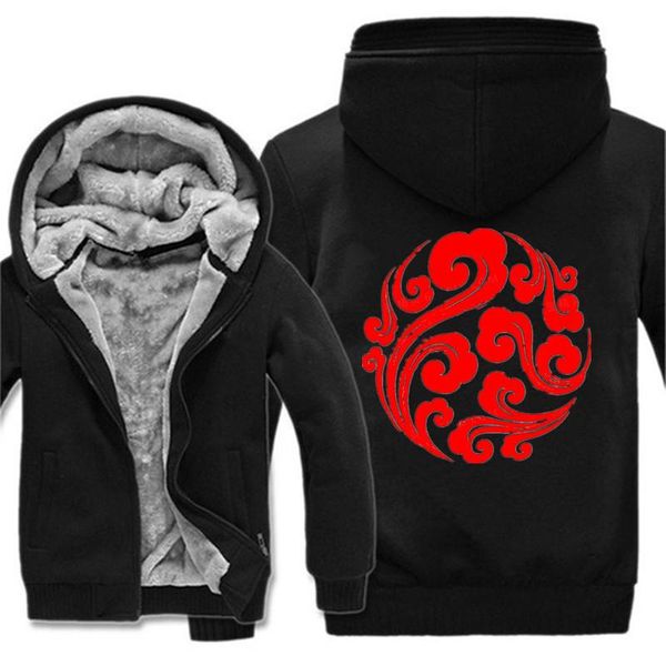 

men's hoodies & sweatshirts spring thick cotton zipper men women tracksuits print auspicious cloud sweatshirt oversized hooded clothing, Black