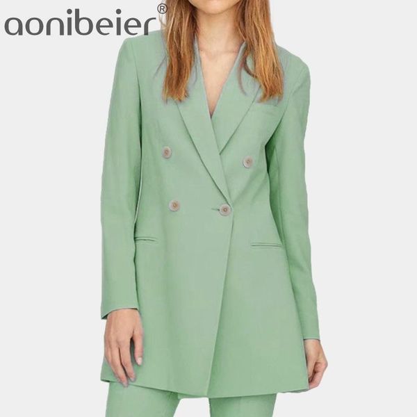 

aonibeier spring autumn vintage blazes women chic button loose korean suit jacket coat female outwear office blazer, White;black