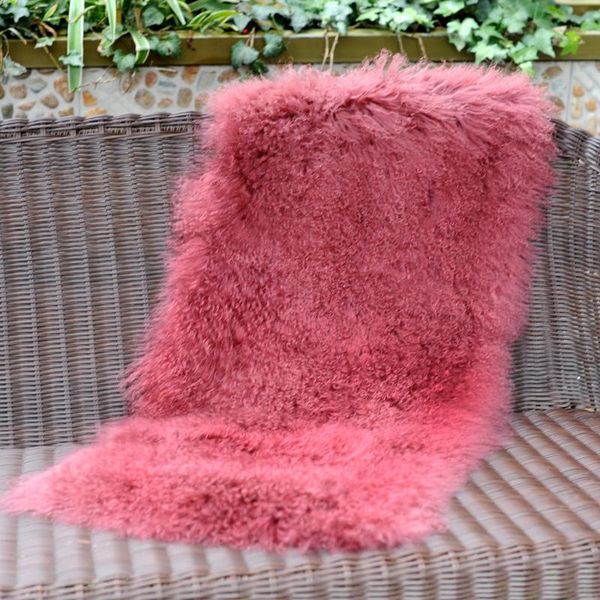 

blankets cx-d-24g long hair fashion carpet home textile real tibetan sheep fur throw blanket