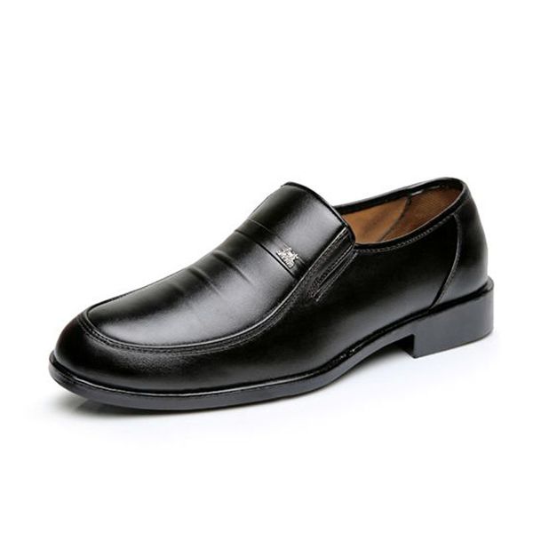 

2019 new spring leather men business round toe shoes male office shoes moccasins dress shoes man footwear slip-on, Red;white