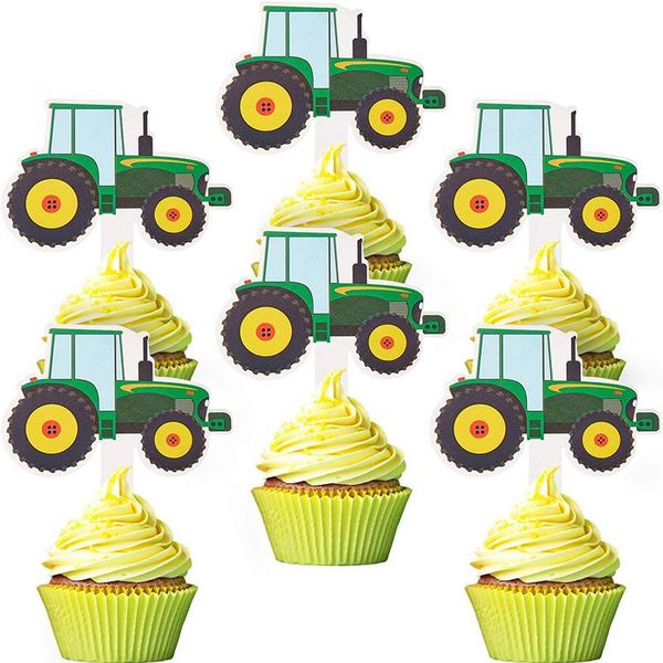 

other festive & party supplies farm tractor cupcake er cars picks construction baby shower decoration