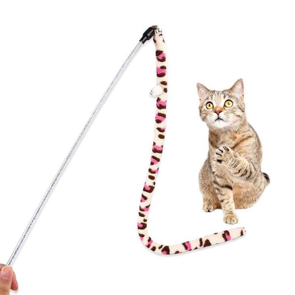 

cat toys funny pet teaser bell bead play wand teasing sticks interactive