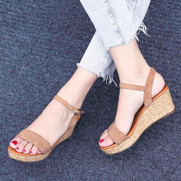 

sandals 6.5cm heels and with high-heeled holiday sandals open toenail platform summer beach size 31 to 42 chxg, Black