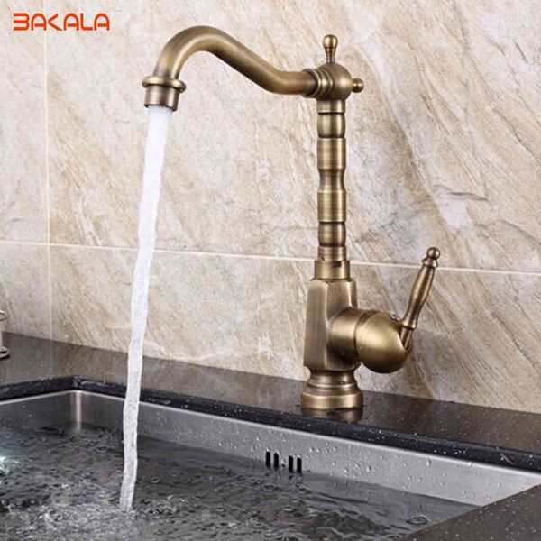

kitchen faucets faucet antique brass mixer tap single handle gz-8105 idfw