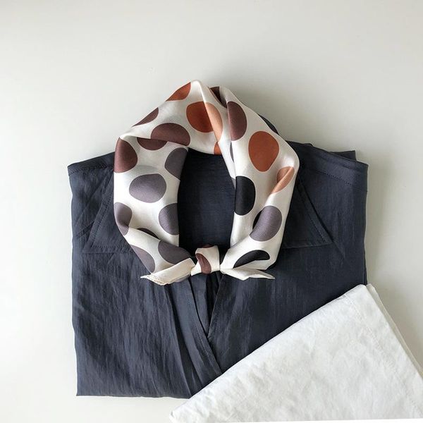 

point 100% mulberry silk scarf fashion women summer beach small scarves shawl bandana hijab poncho 53*53cm, Blue;gray