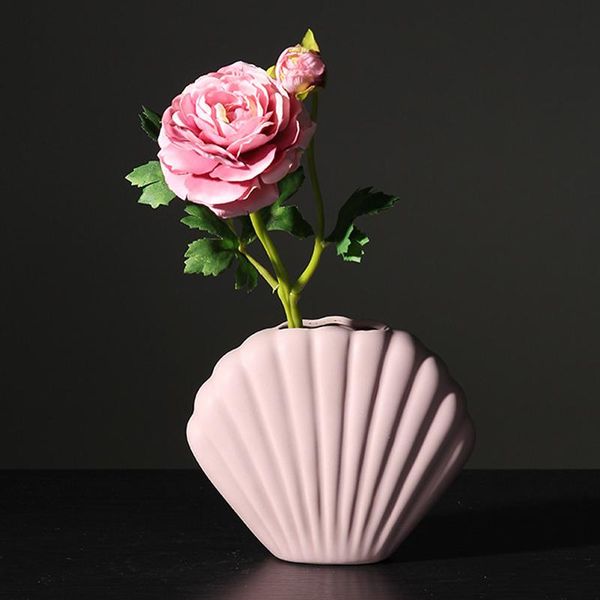 

vases nordic art shell small vase creative ceramic decoration modern minimalist home for wedding