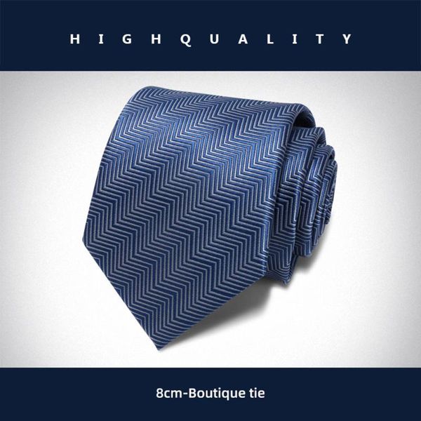 

bow ties brand designer luxury tie 8 cm blue corrugation for men formal business dress shirt necktie male accessories, Black;gray