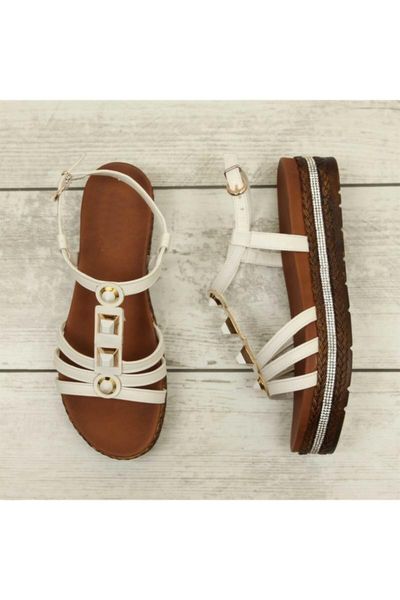 

sandals 2021/buckle detail white thick soled, Black