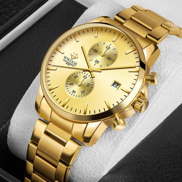 

wristwatches wwoor fashion creative design watch men quartz stainless steel chronograph wristwatch for male luminous clock relogio masculino, Slivery;brown