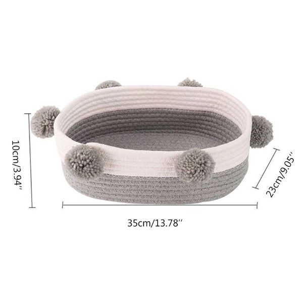 

cat beds & furniture breathable bed cotton rope woven basket pet scratch sleeping mat house nest rest kennel