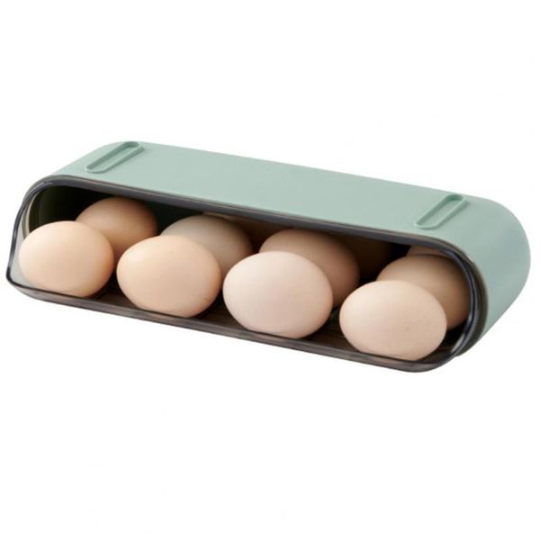 

storage bottles & jars edge heightening egg holder design stackable large capacity case organizer box for refrigerator