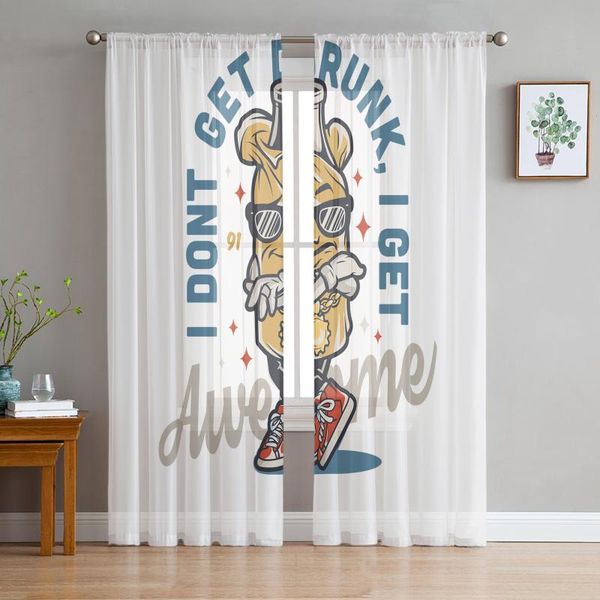 

curtain & drapes stylish beer personality window treatment tulle modern sheer curtains for kitchen living room the bedroom decoration